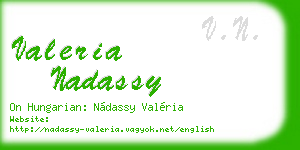 valeria nadassy business card