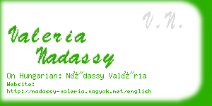 valeria nadassy business card